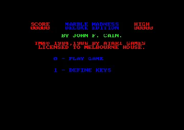 Marble Madness Deluxe Edition (UK) (1987) screen shot title